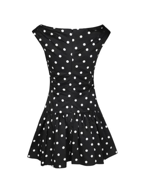 polka-dot ruched dress by SELF-PORTRAIT