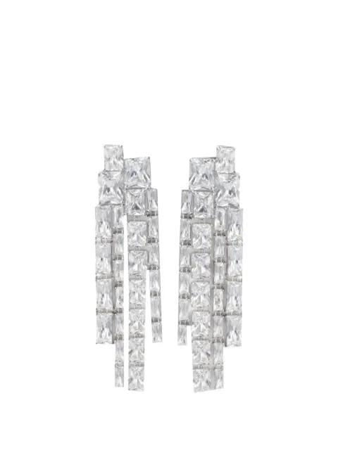 rectangular cascade earrings by SELF-PORTRAIT