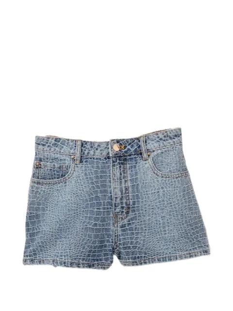 rhinestone denim shorts by SELF-PORTRAIT
