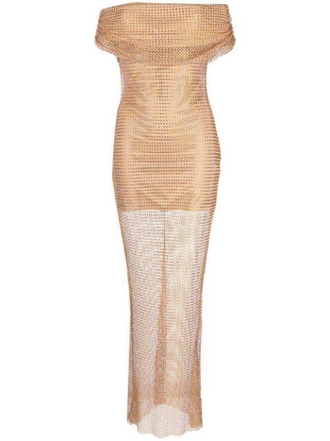 rhinestone-embellished maxi-dress by SELF-PORTRAIT