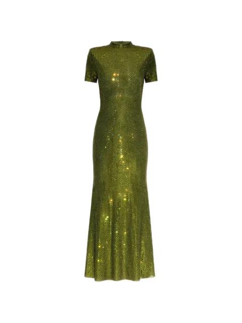 rhinestone-embellished midi dress by SELF-PORTRAIT