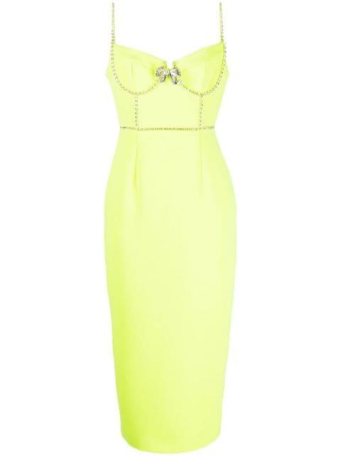 rhinestone-embellished midi-dress by SELF-PORTRAIT