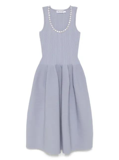 rhinestone-embellished midi dress by SELF-PORTRAIT