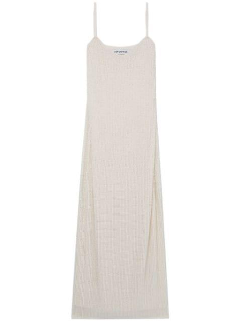 rhinestone-embellished sleeveless maxi dress by SELF-PORTRAIT