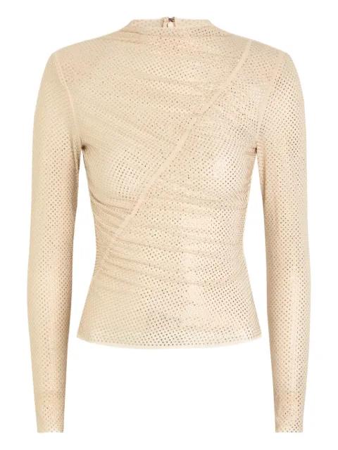 rhinestone embellished top by SELF-PORTRAIT