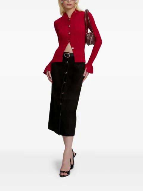 ribbed button cardigan by SELF-PORTRAIT