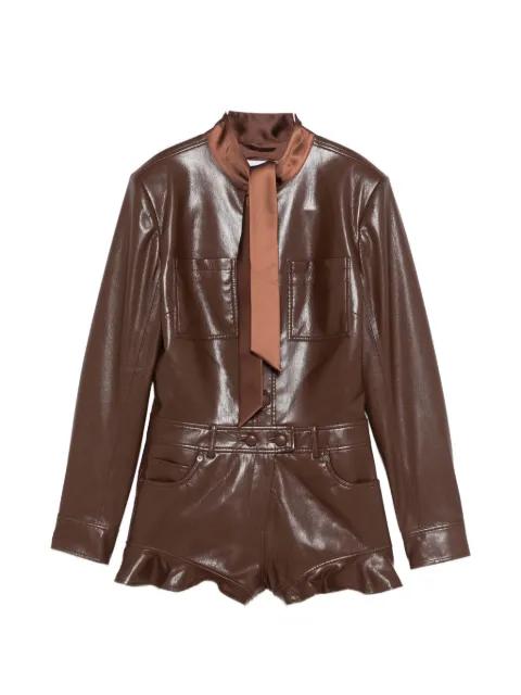 ruffle tie playsuit by SELF-PORTRAIT