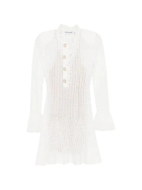 ruffled button mini dress by SELF-PORTRAIT