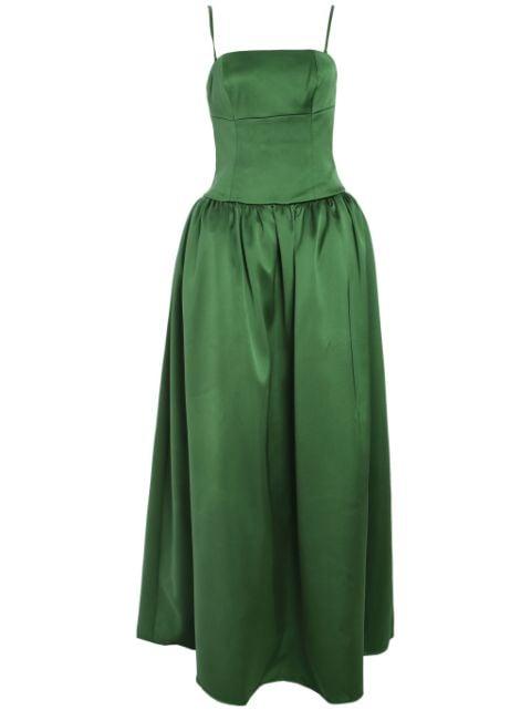 satin bandeau dress by SELF-PORTRAIT