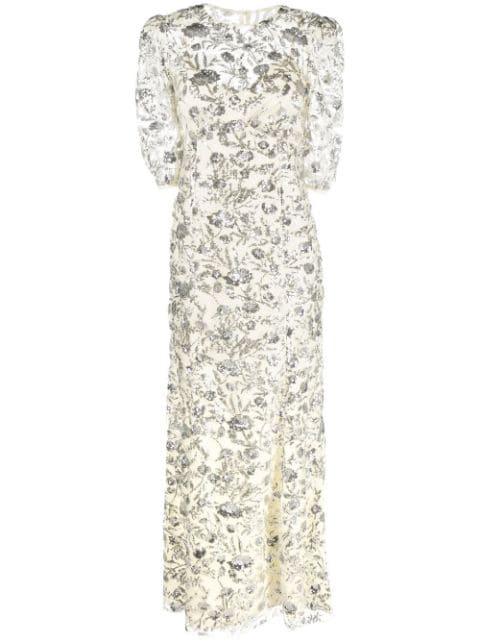sequin-embellished maxi dress by SELF-PORTRAIT