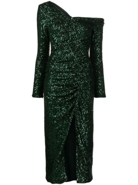 sequin-embellished midi dress by SELF-PORTRAIT