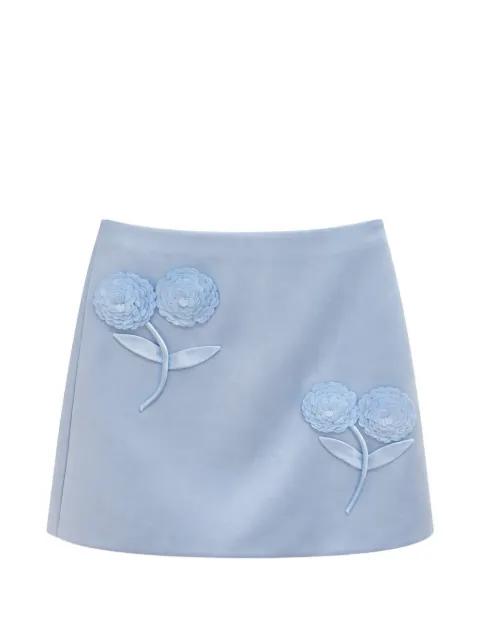sequin flowers mini skirt by SELF-PORTRAIT