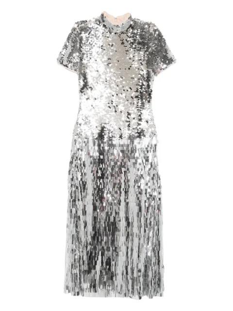 sequin midi dress by SELF-PORTRAIT