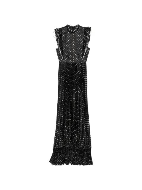 sleeveless polka dot maxi dress by SELF-PORTRAIT