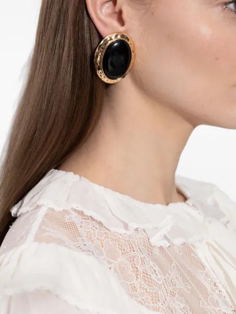 stone-inlay earrings by SELF-PORTRAIT