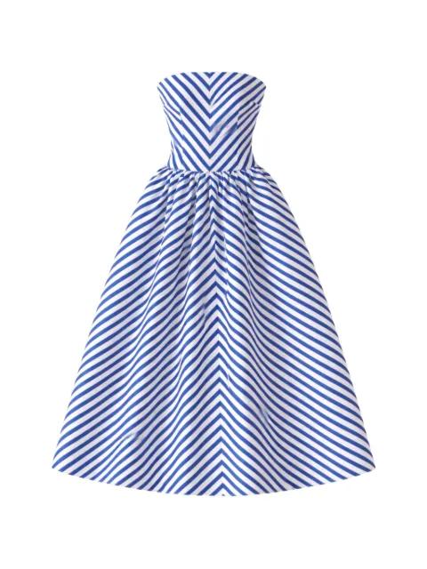 striped midi dress by SELF-PORTRAIT