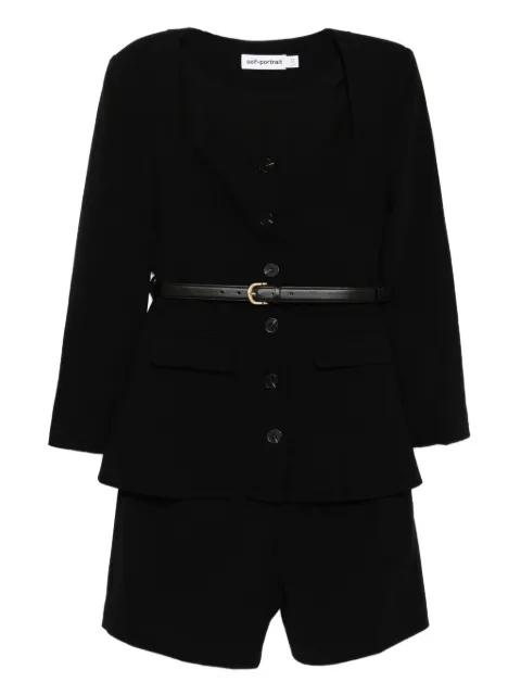 tailored crepe playsuit by SELF-PORTRAIT