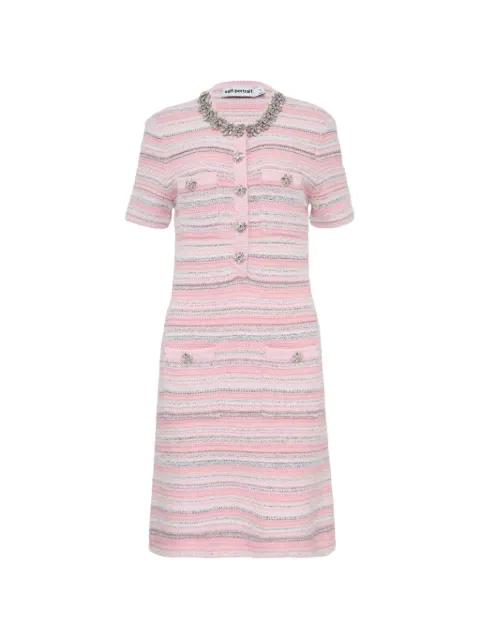 textured knit mini dress by SELF-PORTRAIT