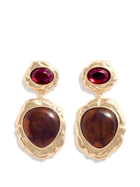 tiered resin earrings by SELF-PORTRAIT