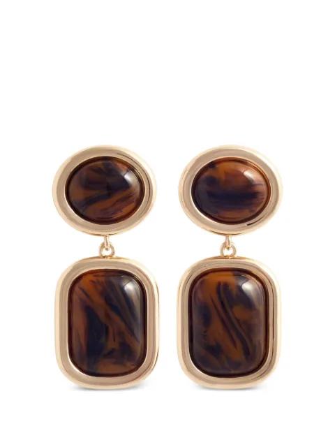tortoiseshell framed earrings by SELF-PORTRAIT