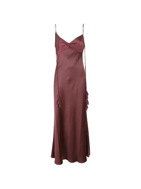 twisted floral-detail midi dress by SELF-PORTRAIT