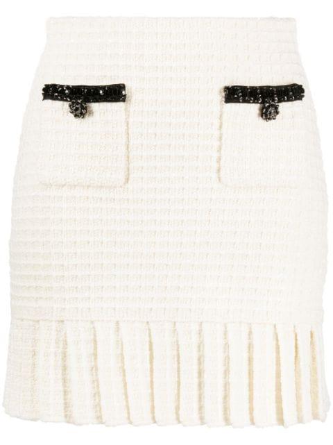 waffle-knit mini skirt by SELF-PORTRAIT