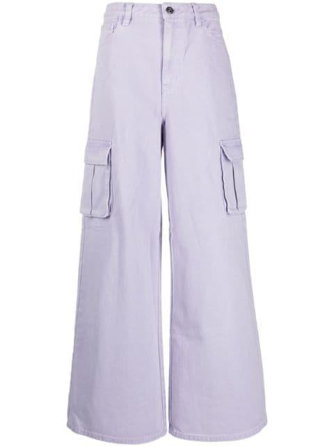 wide-leg cargo jeans by SELF-PORTRAIT