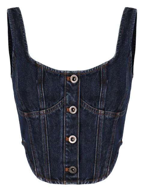 wide strap corset top by SELF-PORTRAIT