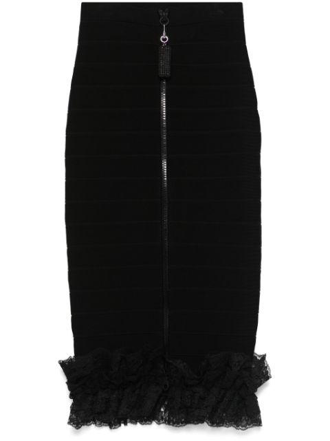 x Christopher Kane ruffle knit midi skirt by SELF-PORTRAIT