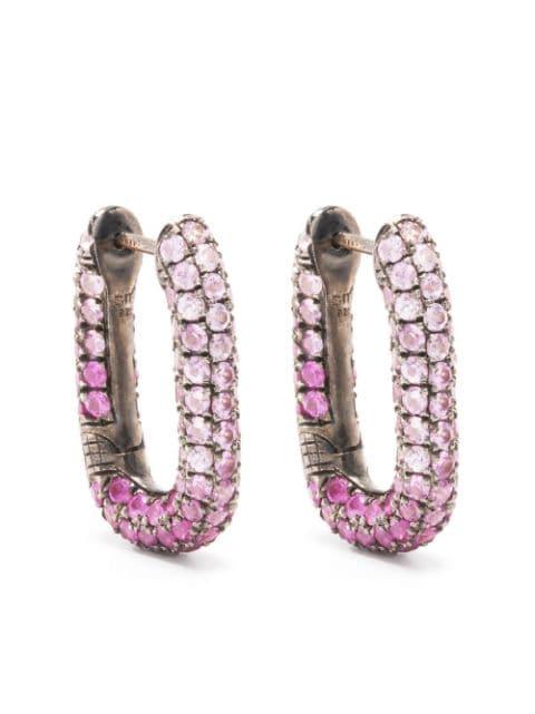 Link sapphire earrings by SELIM MOUZANNAR