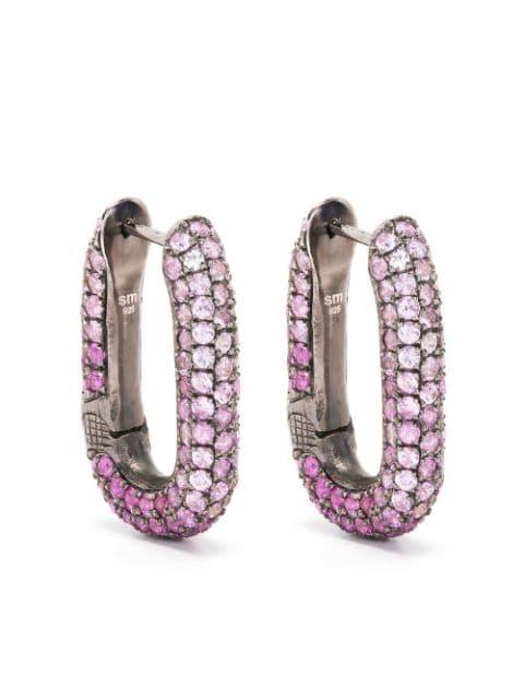 Link sapphire earrings by SELIM MOUZANNAR