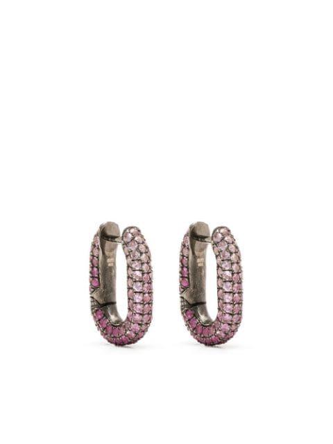 saphire link earrings by SELIM MOUZANNAR