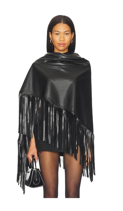 SELMACILEK Fringe Scarf in Black by SELMACILEK