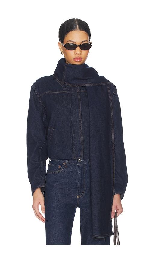 SELMACILEK Frosted Denim Jacket in Blue by SELMACILEK