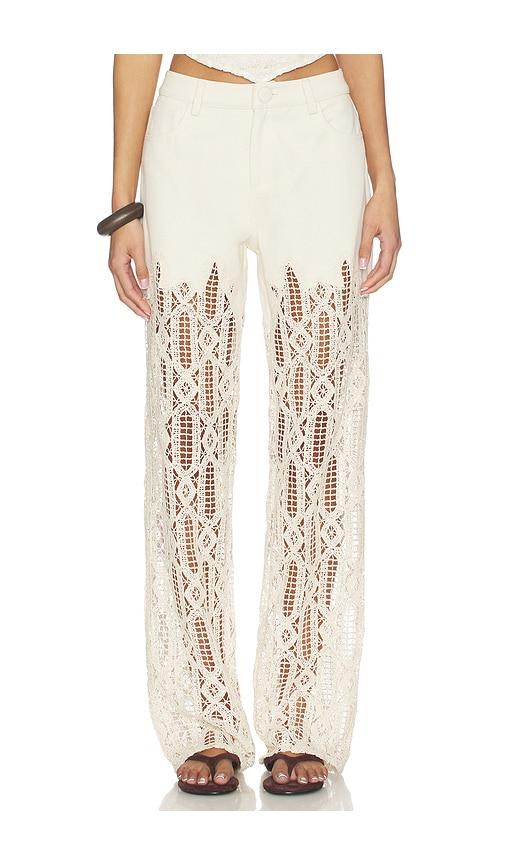 SELMACILEK High Waisted Flare Pant in Ivory by SELMACILEK