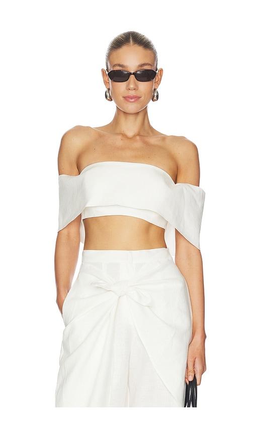SELMACILEK Strapless Top in Ivory by SELMACILEK