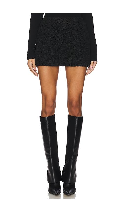 SELMACILEK Teddy Mini Skirt in Black by SELMACILEK