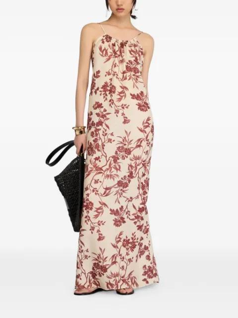 Emmy floral-print halterneck dress by SEMICOUTURE