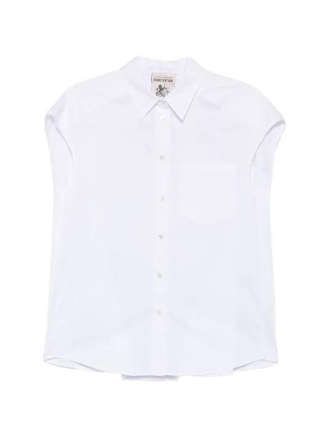Lottie chest-pocket sleeveless shirt by SEMICOUTURE