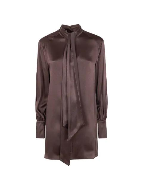 Manuela tie-neck mini dress by SEMICOUTURE
