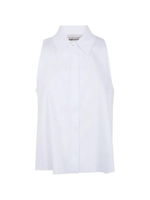 Quanta sleeveless box-pleat shirt by SEMICOUTURE