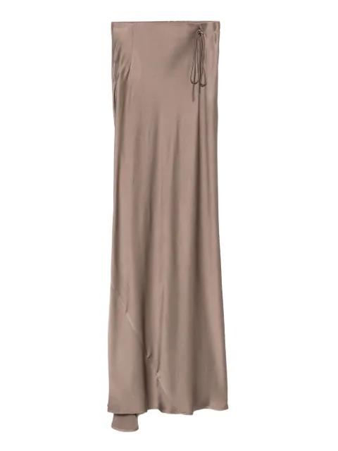 asymmetric satin skirt by SEMICOUTURE