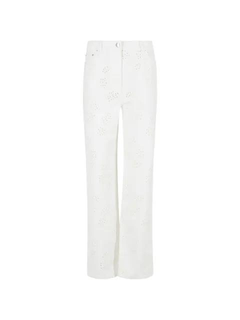 belt-loop broderie trousers by SEMICOUTURE