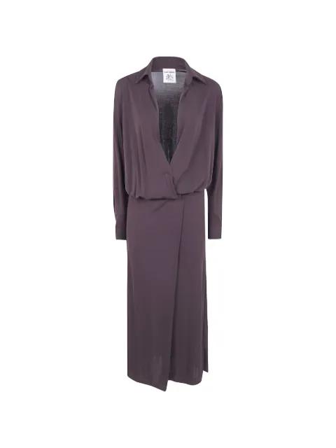 belted wrap-style dress by SEMICOUTURE