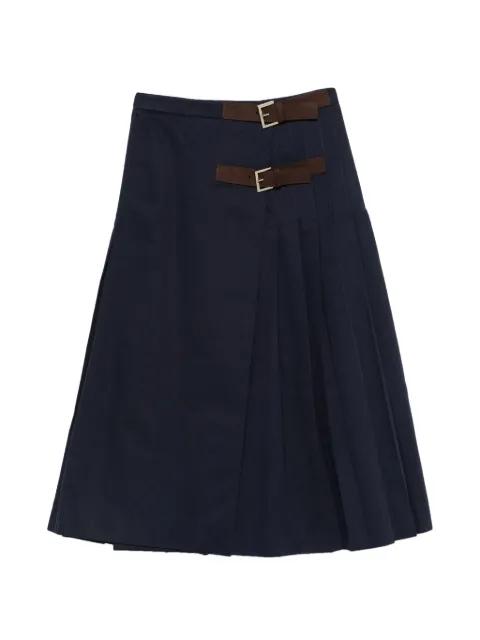 buckle-detail pleated skirt by SEMICOUTURE
