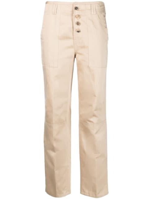 button-fly straight-leg trousers by SEMICOUTURE