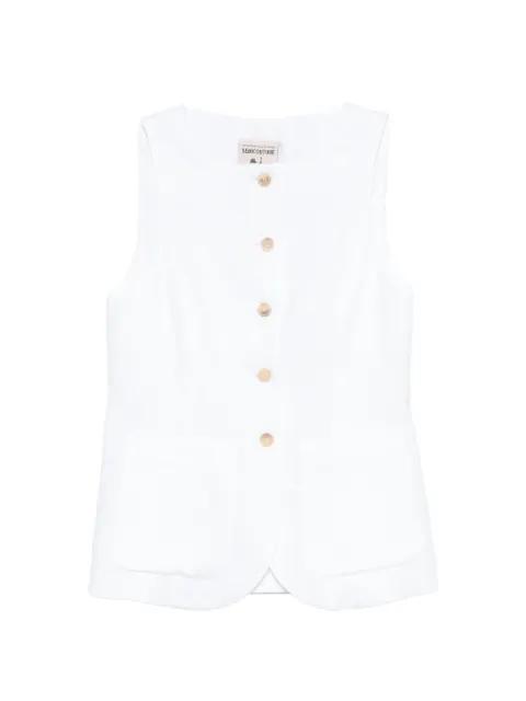 button-up sleeveless waistcoat by SEMICOUTURE