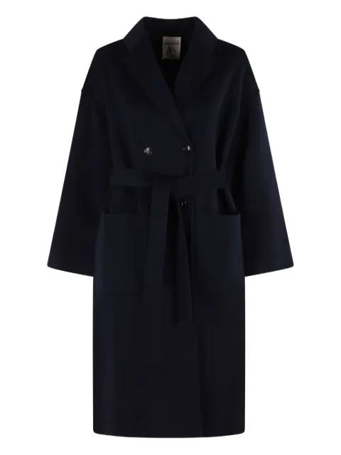 double-breasted belted coat by SEMICOUTURE