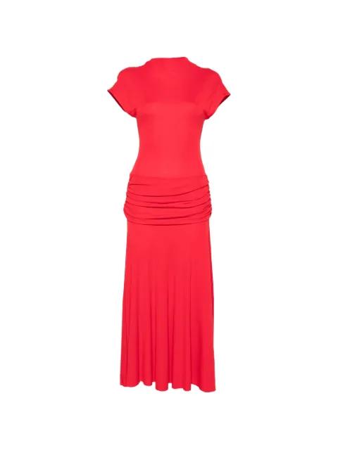 draped-details dress by SEMICOUTURE