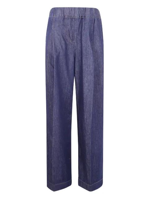 elastic-waistband pocket boyfriend jeans by SEMICOUTURE